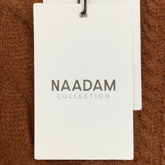 NEW! NAADAM Sz Small Open Cable Crewneck Cashmere Sweater Caramel $379 msrp J5-6 - Picture 10 of 12